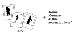 Select your best pics and attach your name, country, website(optional)